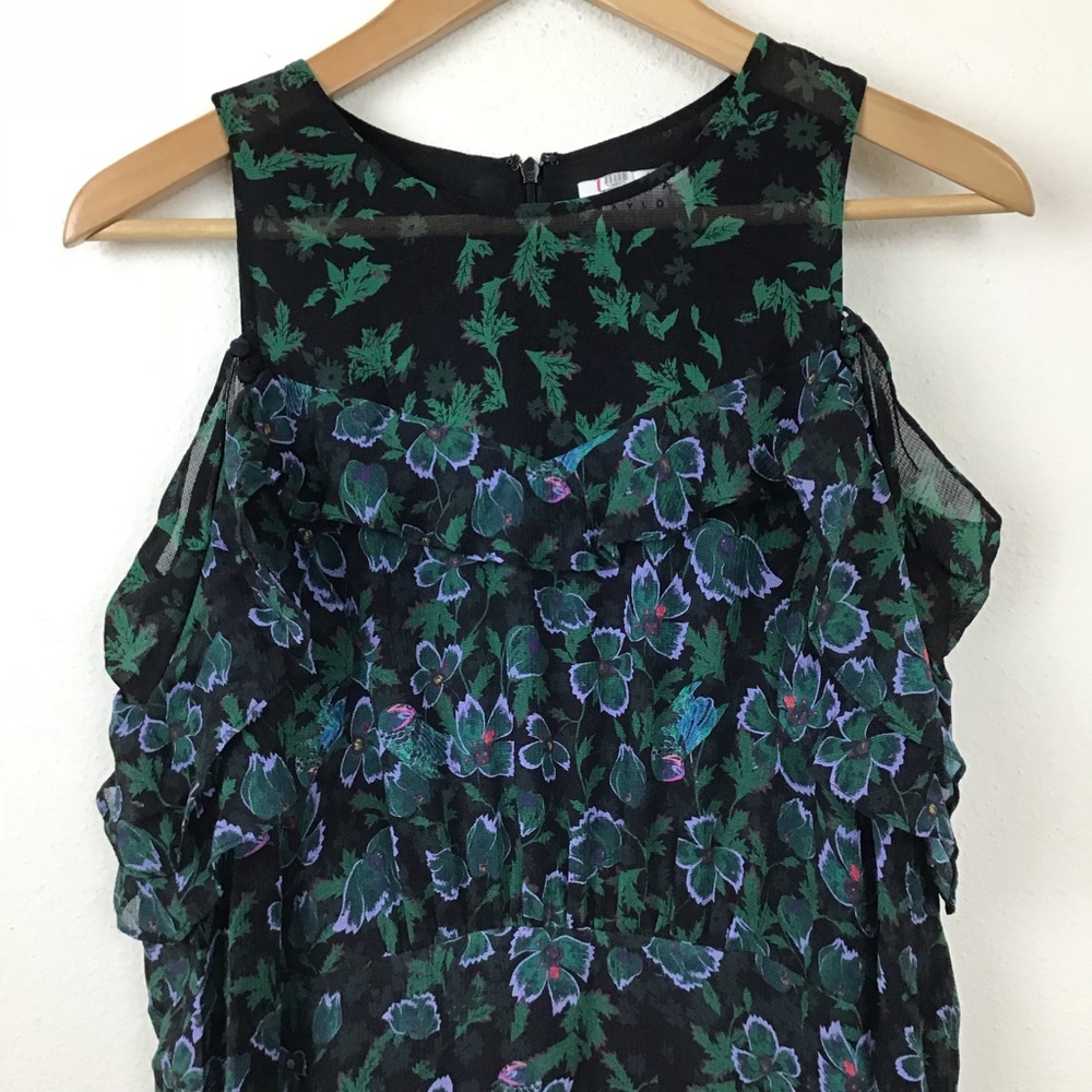 Tanya Taylor Althea Dress Cold Shoulder Ruffle 4 - Picture 4 of 8
